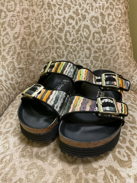 Birkenstock 9 Multi-Color Sandals Pap French Arizona NWOB