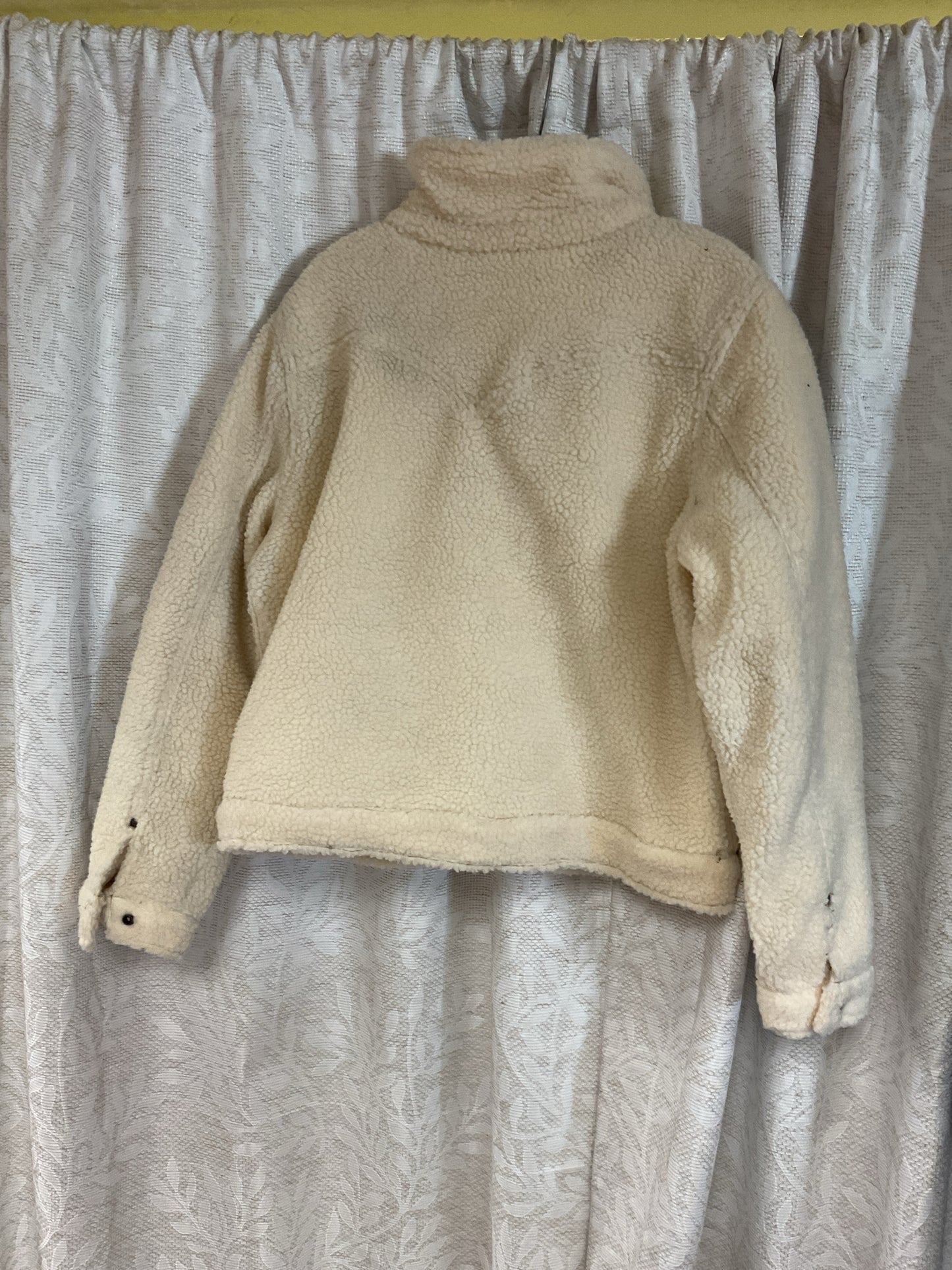 Wrangler Size L Ivory jacket snap fleece NWT