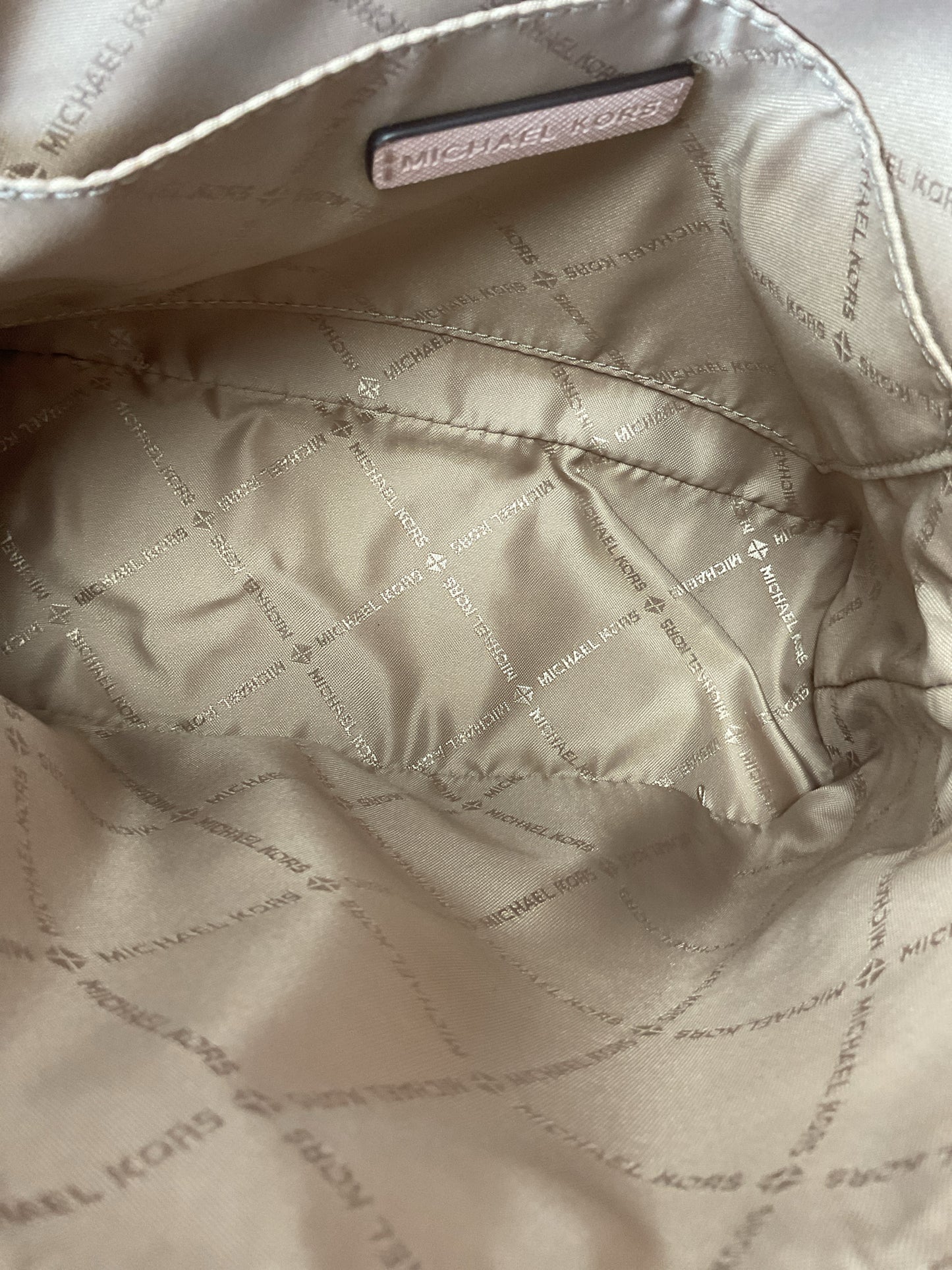 Michael Kors Purse blush pink and vanilla domed travel crossbody