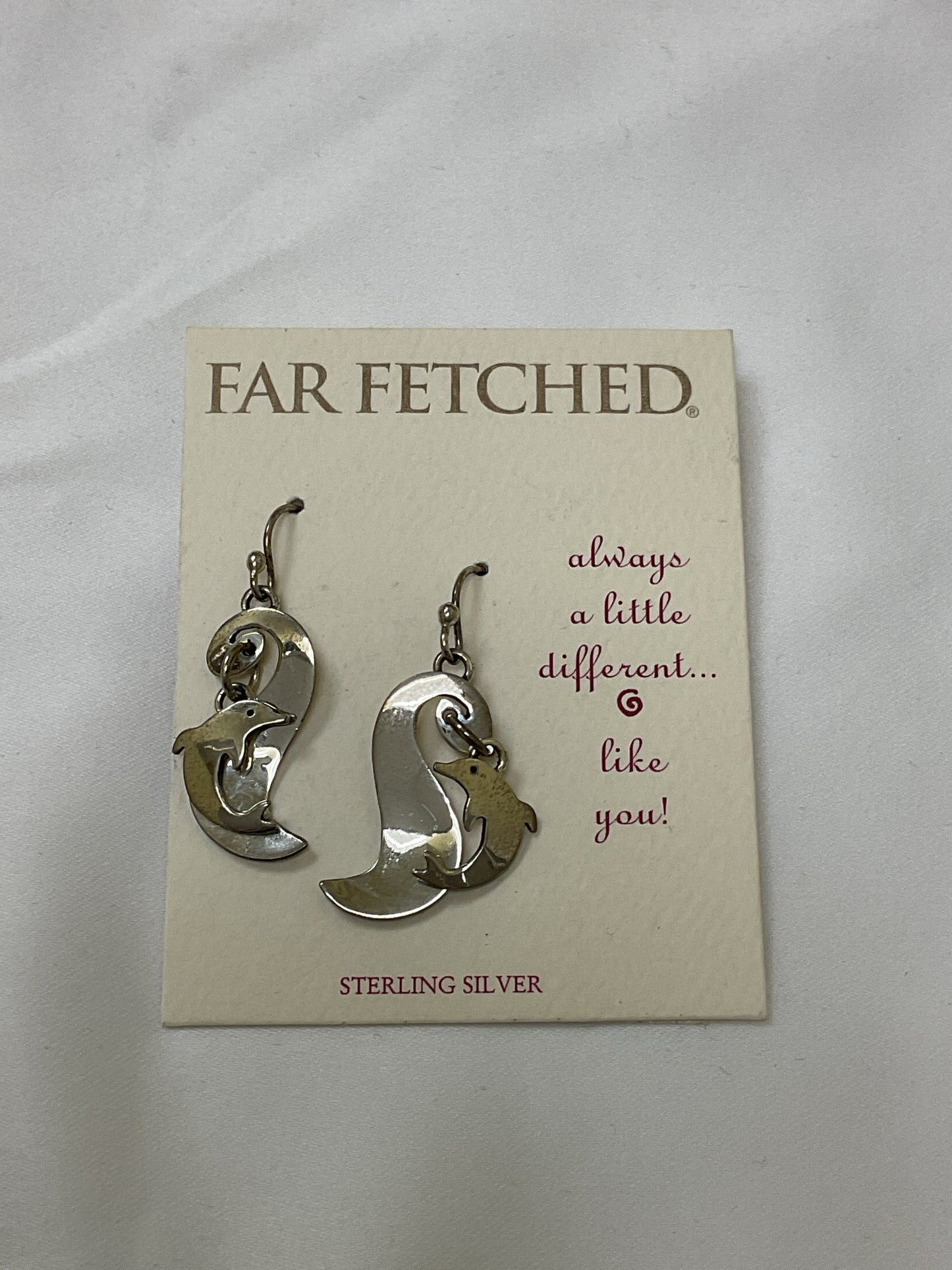 Far Fetched Earrings sterling dolphin dangle