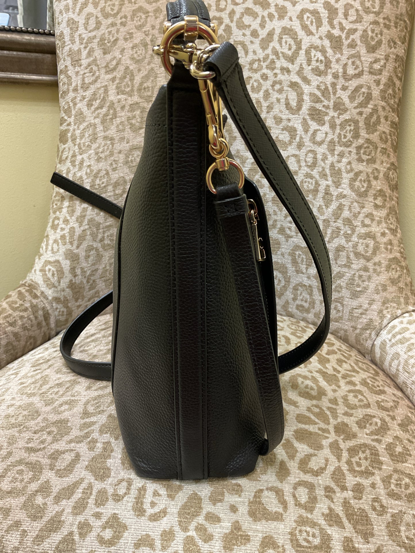 Coach Scout Black Pebble Hobo Purse