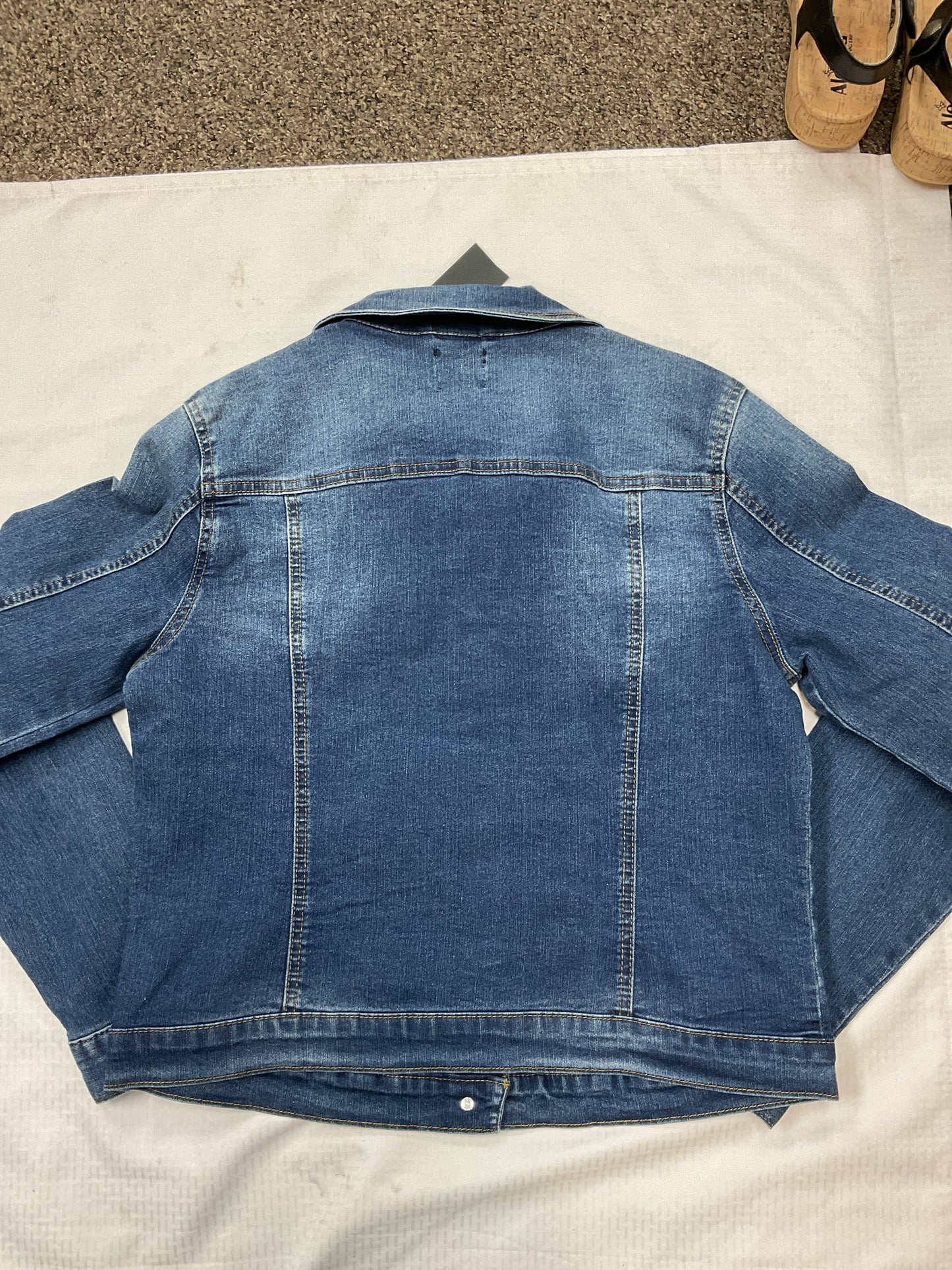 Curve Size M Navy jacket stretchy NEW jean jacket