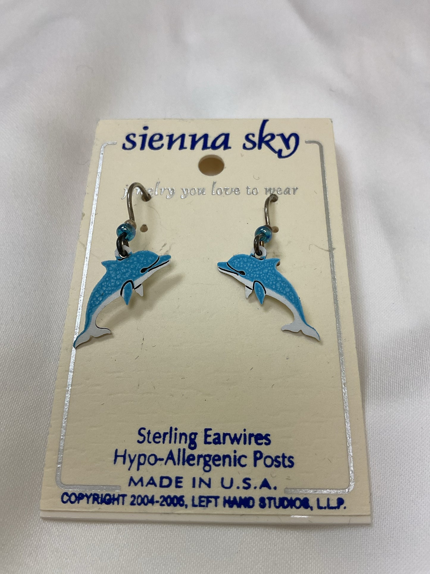 Sienna sky Earrings little blue dolphin