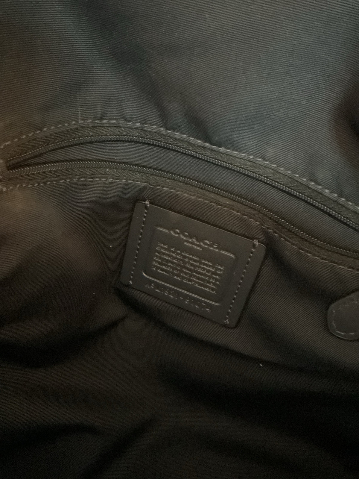coach Backpack 91074 Charli backpack navy and white signiture