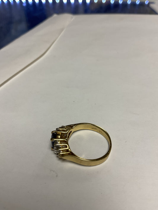 Le Vian Ring 14k 3.1g tanzanite & diamond ring size 5