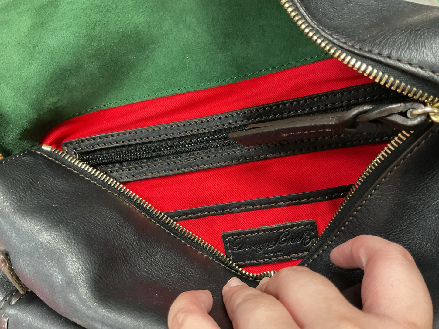 Dooney & Bourke Purse Large black satchel outside pockets NWOT