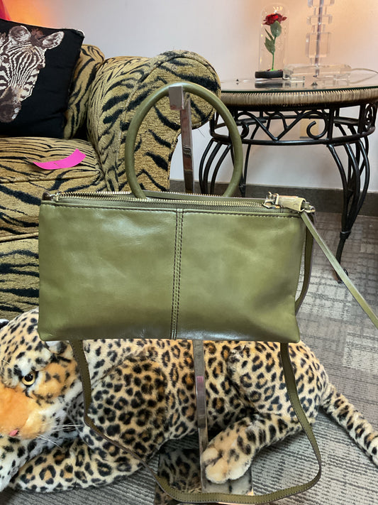 Hobo Purse sable oive leather crossbody like new