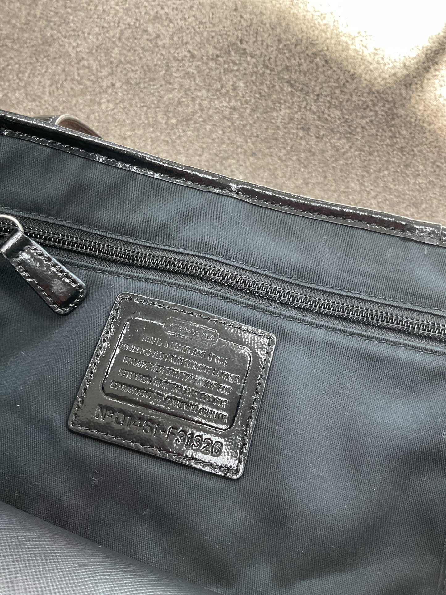 coach Purse 31326 crossgrain carryall tote black