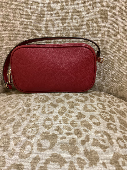 coach Purse red leather cosmetic case small