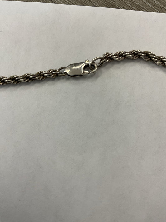 925 Sterling Necklace heavy 17g rope chain 22"