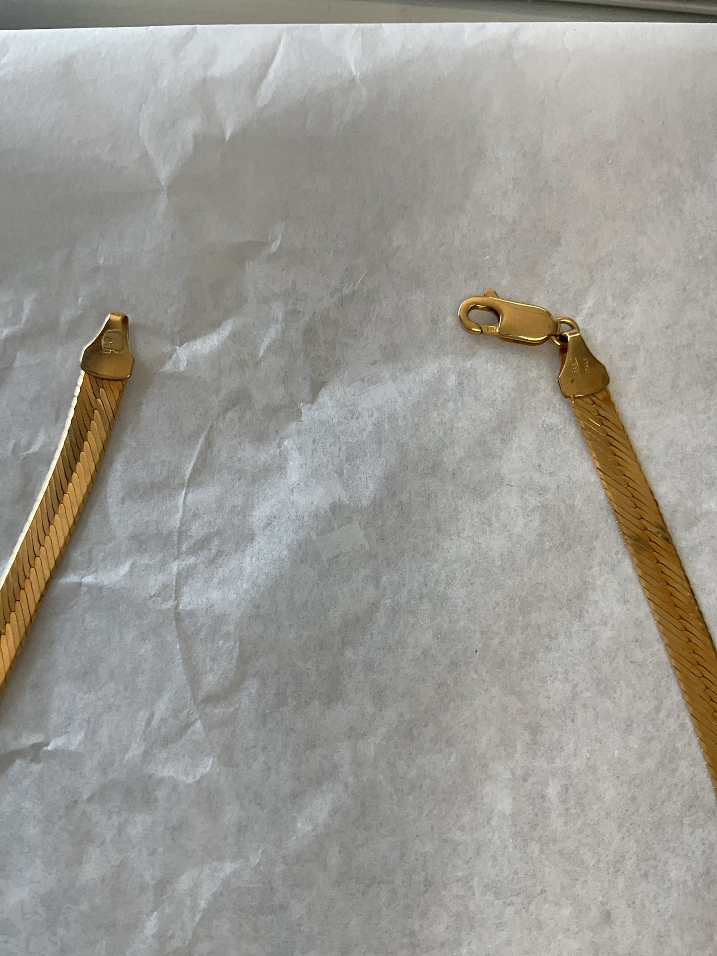 14K Necklace 19.5" herringbone 11.3g