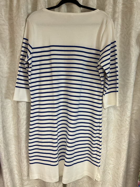 Armor Lux Size XL White Dress blue striped Nautical NWT $89