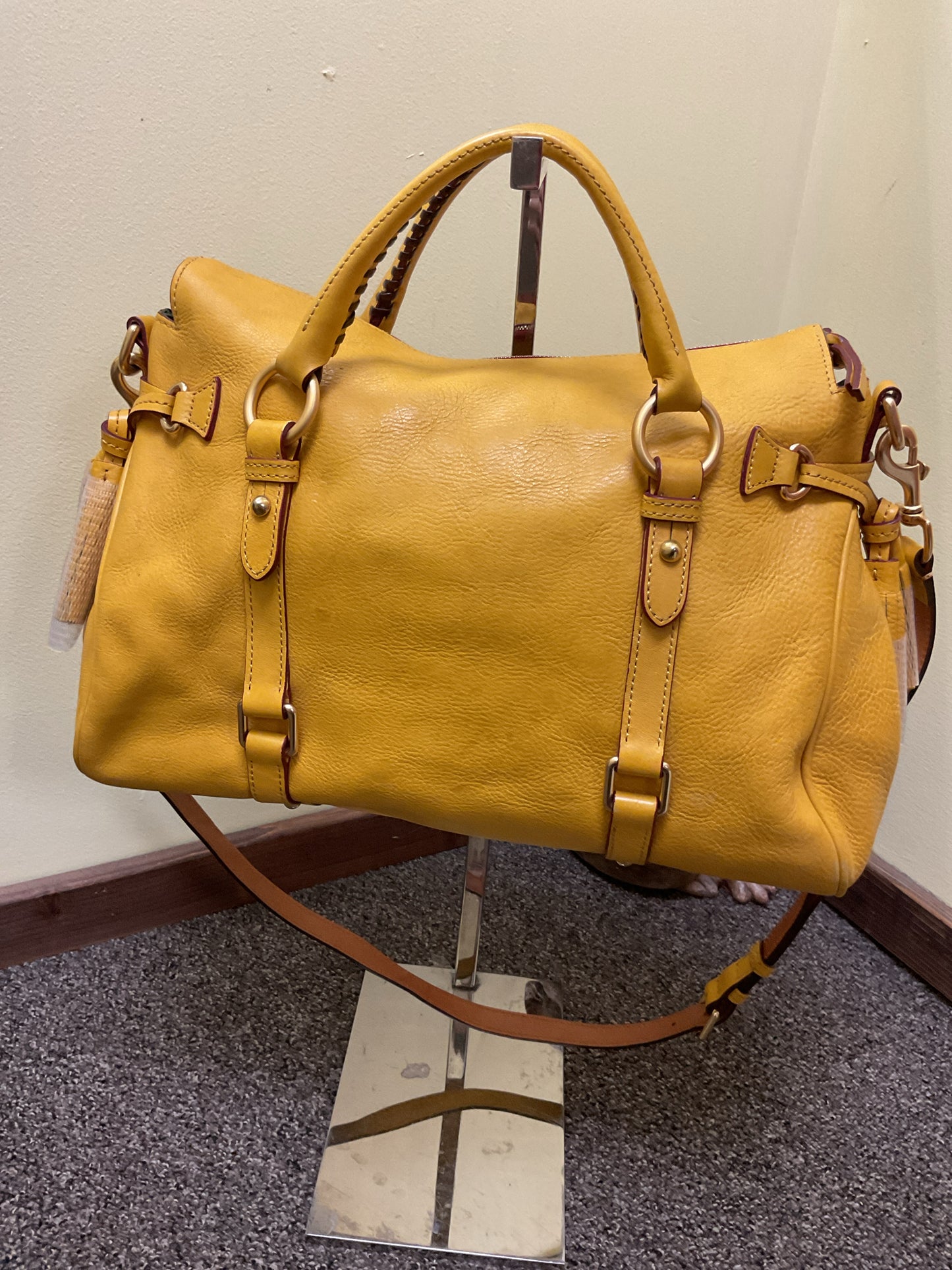 Dooney & Bourke Purse Sunflower mustard yellow medium satchel