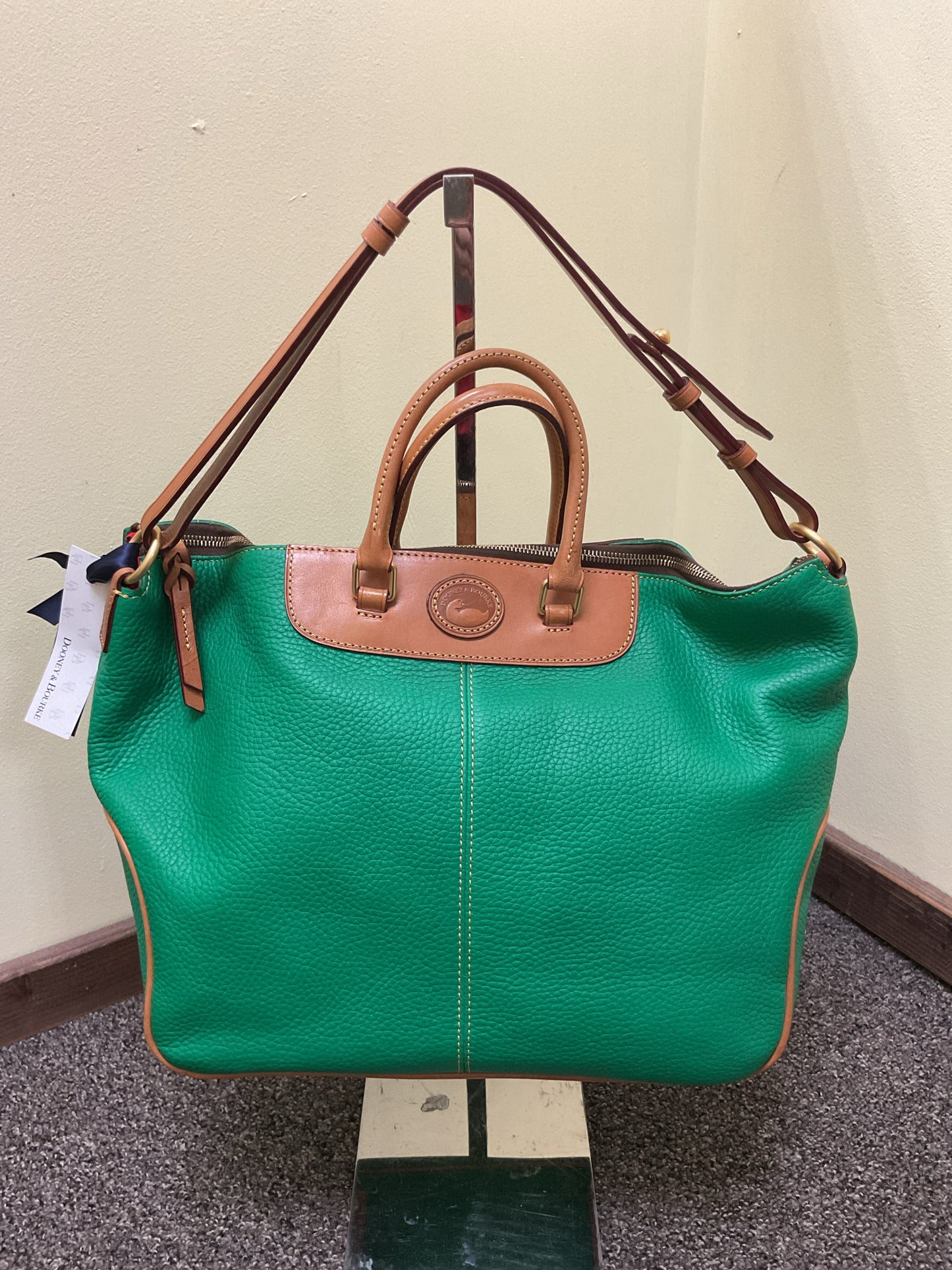 Dooney & Bourke Purse Large Convertible Hobo NWT kelly green