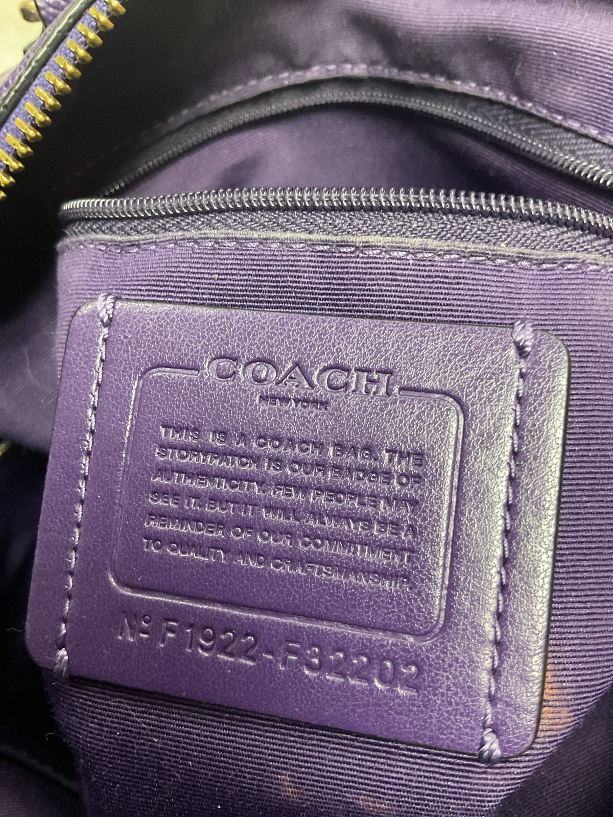 coach Purse purple Mini Bennett Satchel Crossgrain Leather Handbag Bag