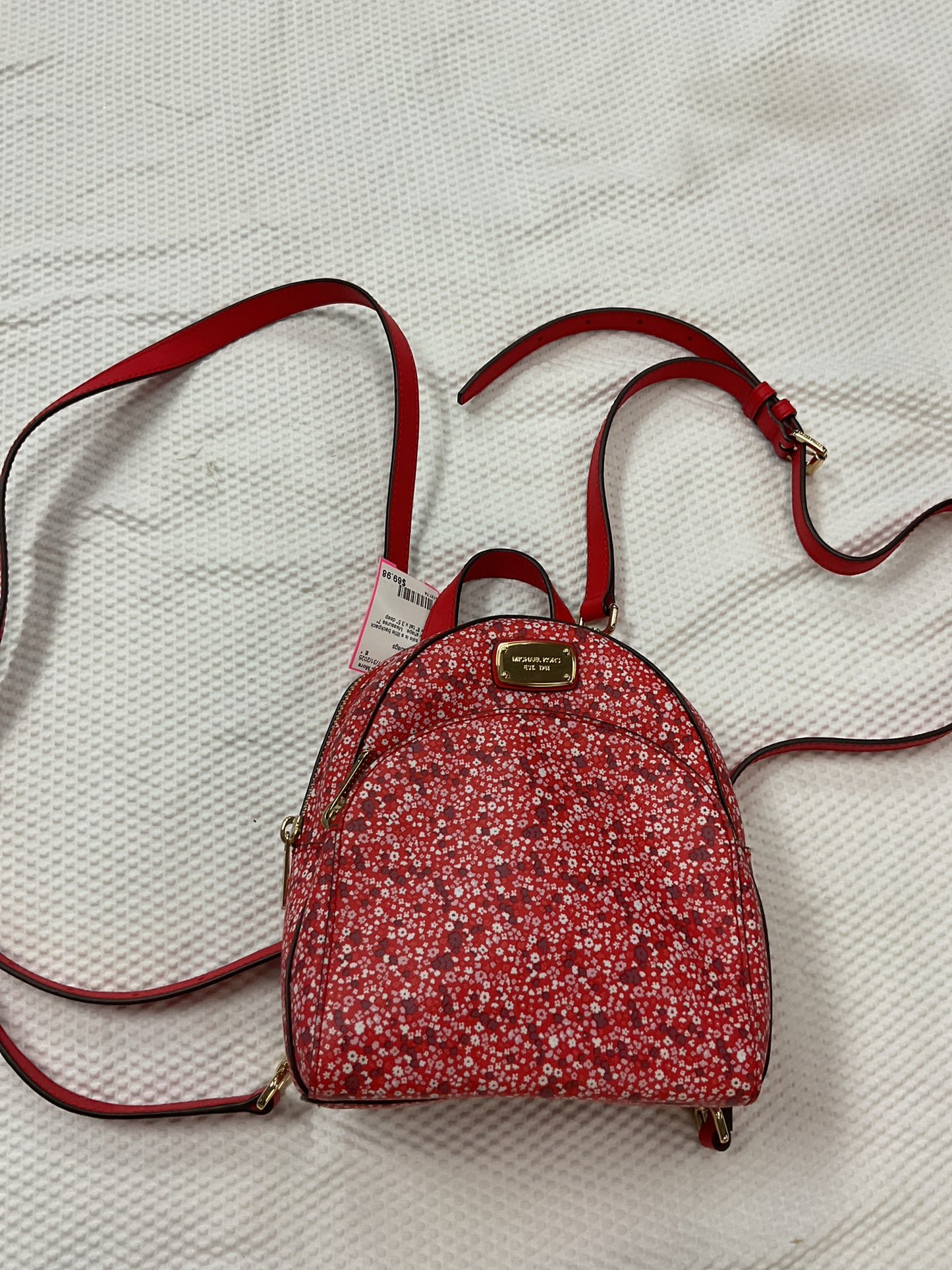 Michael Kors mini Backpack Mini flower red white burg
