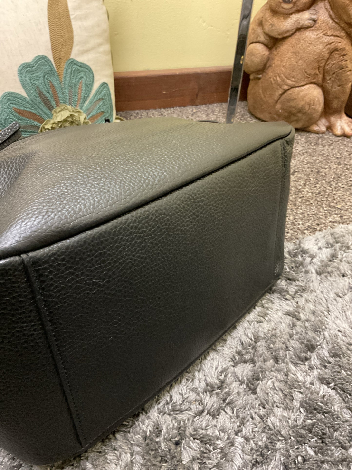 Coach Pennie black leather large crossbody NEW