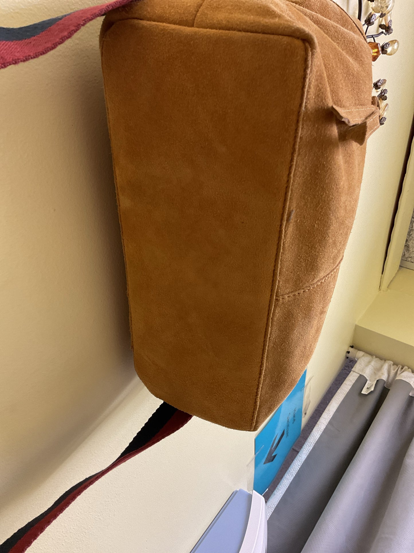 Margot Purse suede zip satchel with crossbody strap