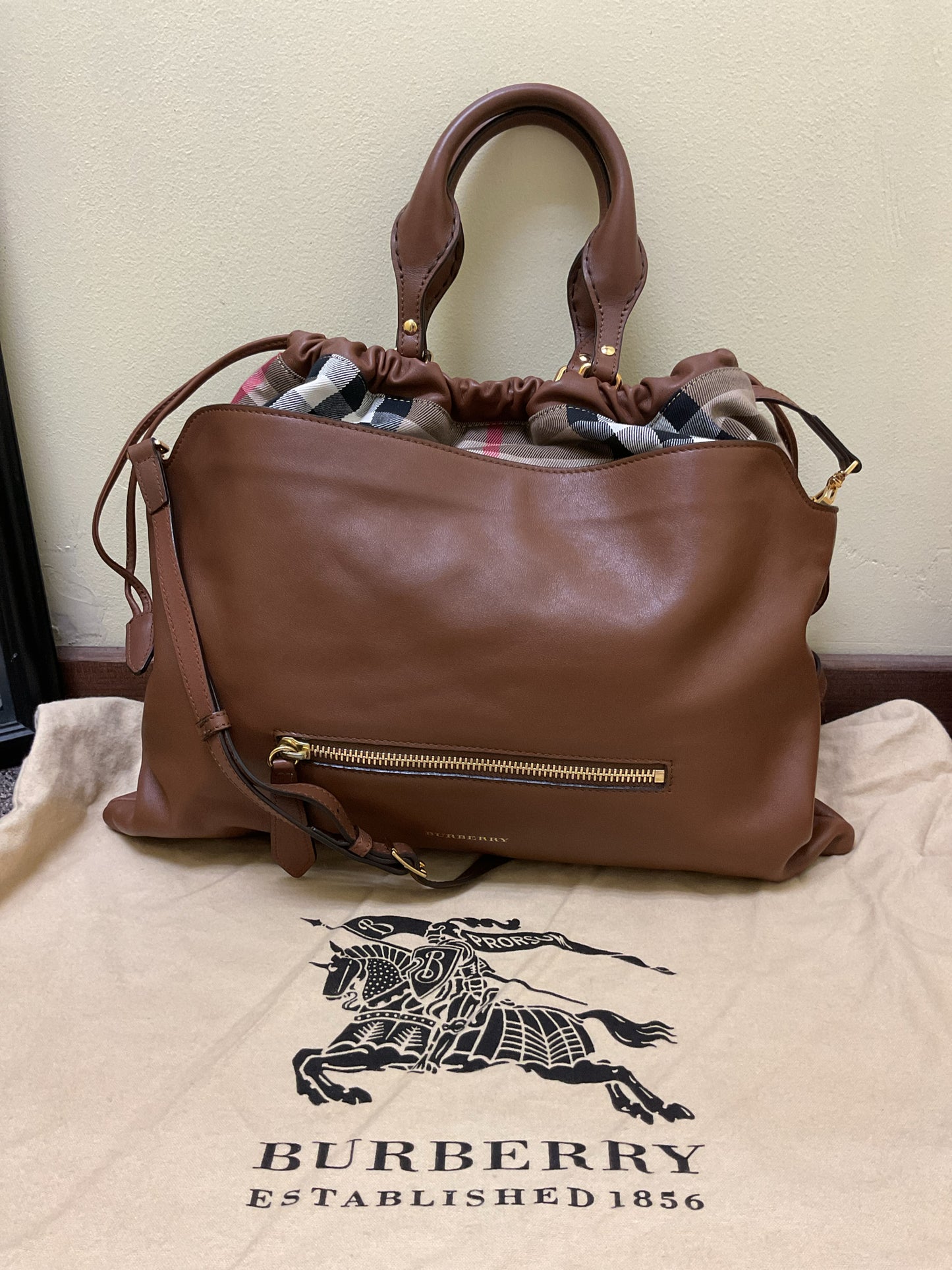 Burberry Purse Big Crush Drawstring NWOT