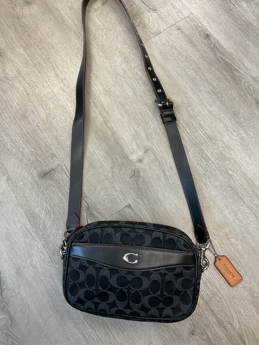 coach Purse fabric signiture camera bag red trim crossbody