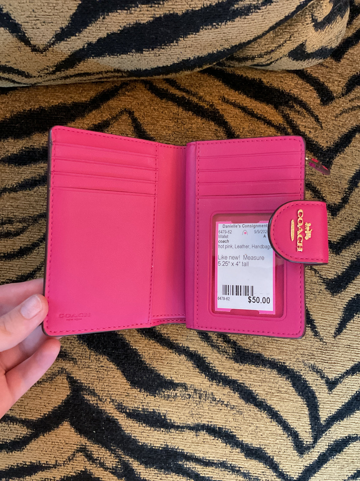 coach Wallet quilted bubblegum pink medium