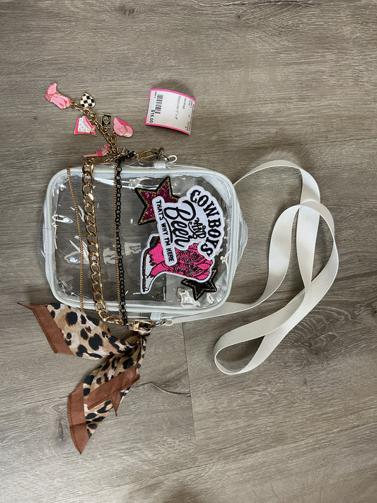 Purse Cowboys and beer clear purse