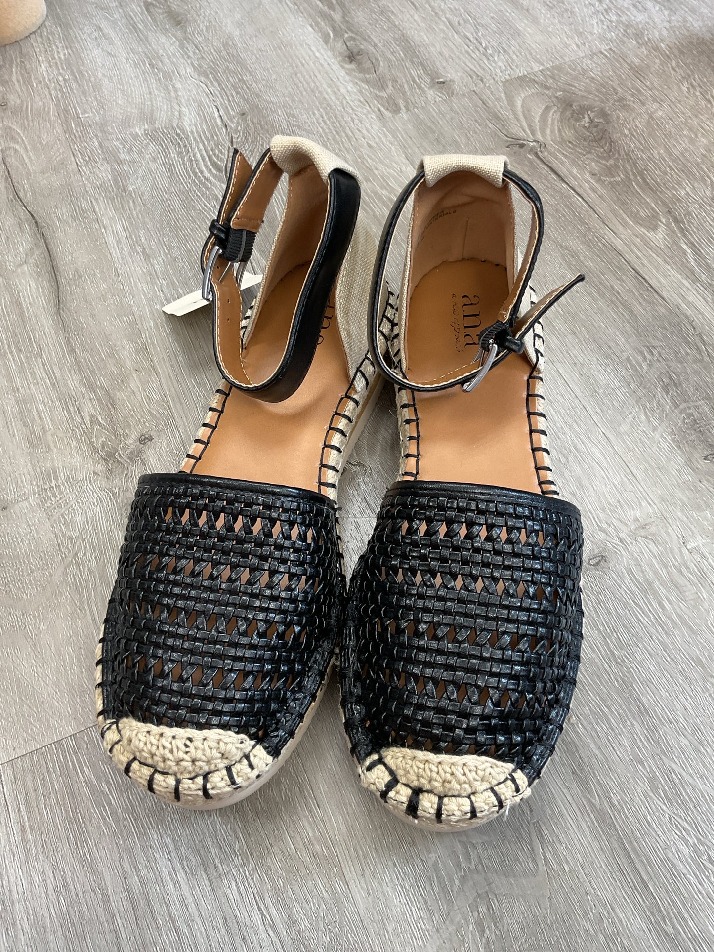 ANA 7 Black shoes woven hurache ankle strap