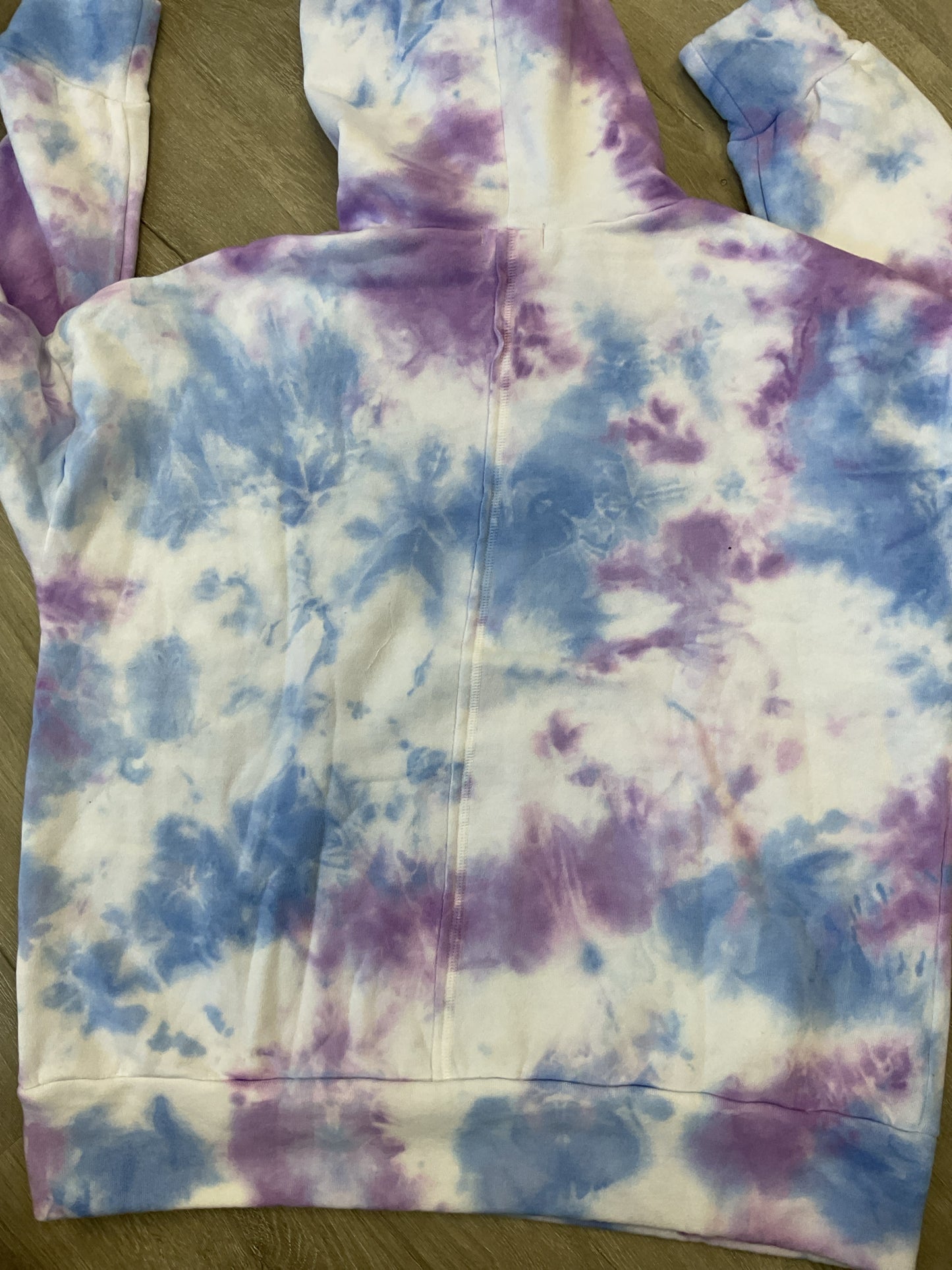 FREE PEOPLE Size S tie dye Sweatshirt work it out hoodie purple tye die
