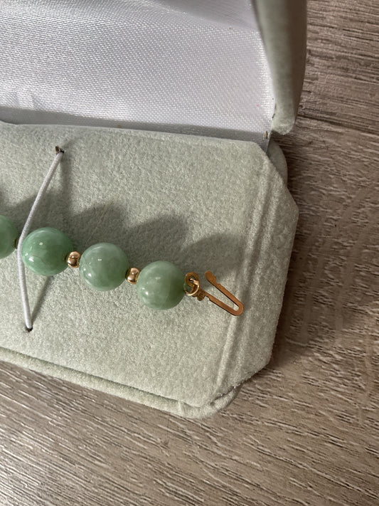 14K Bracelet with jade beads