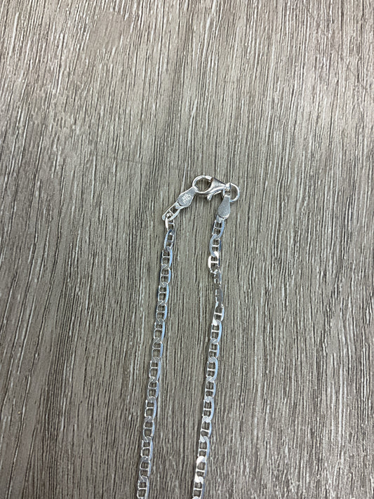 925 Sterling Necklace cz pink pod 17" chain