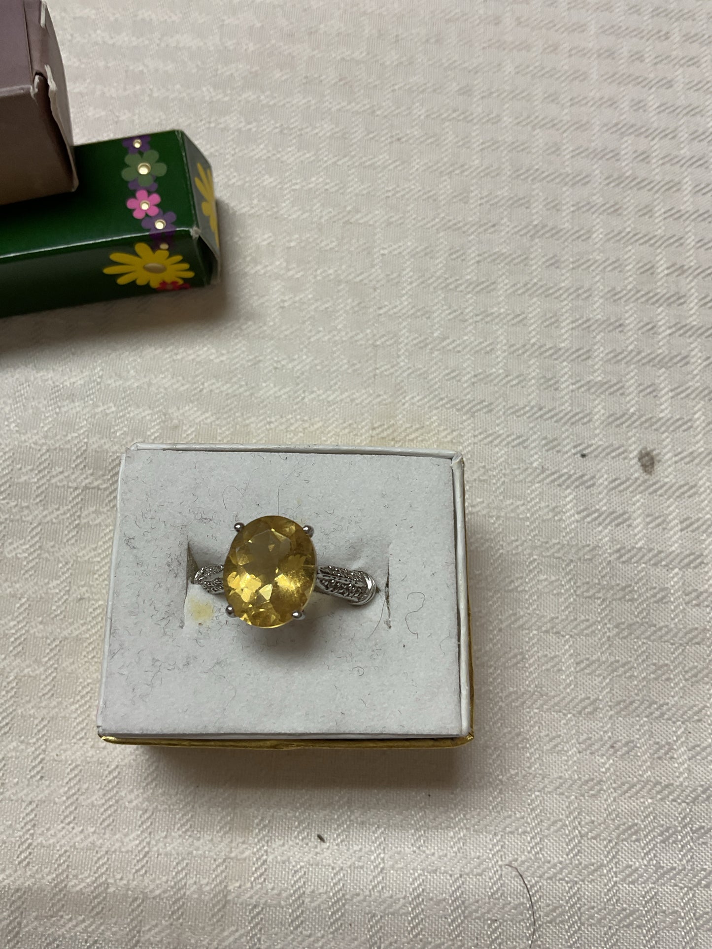 925 Sterling Ring citrine size 7