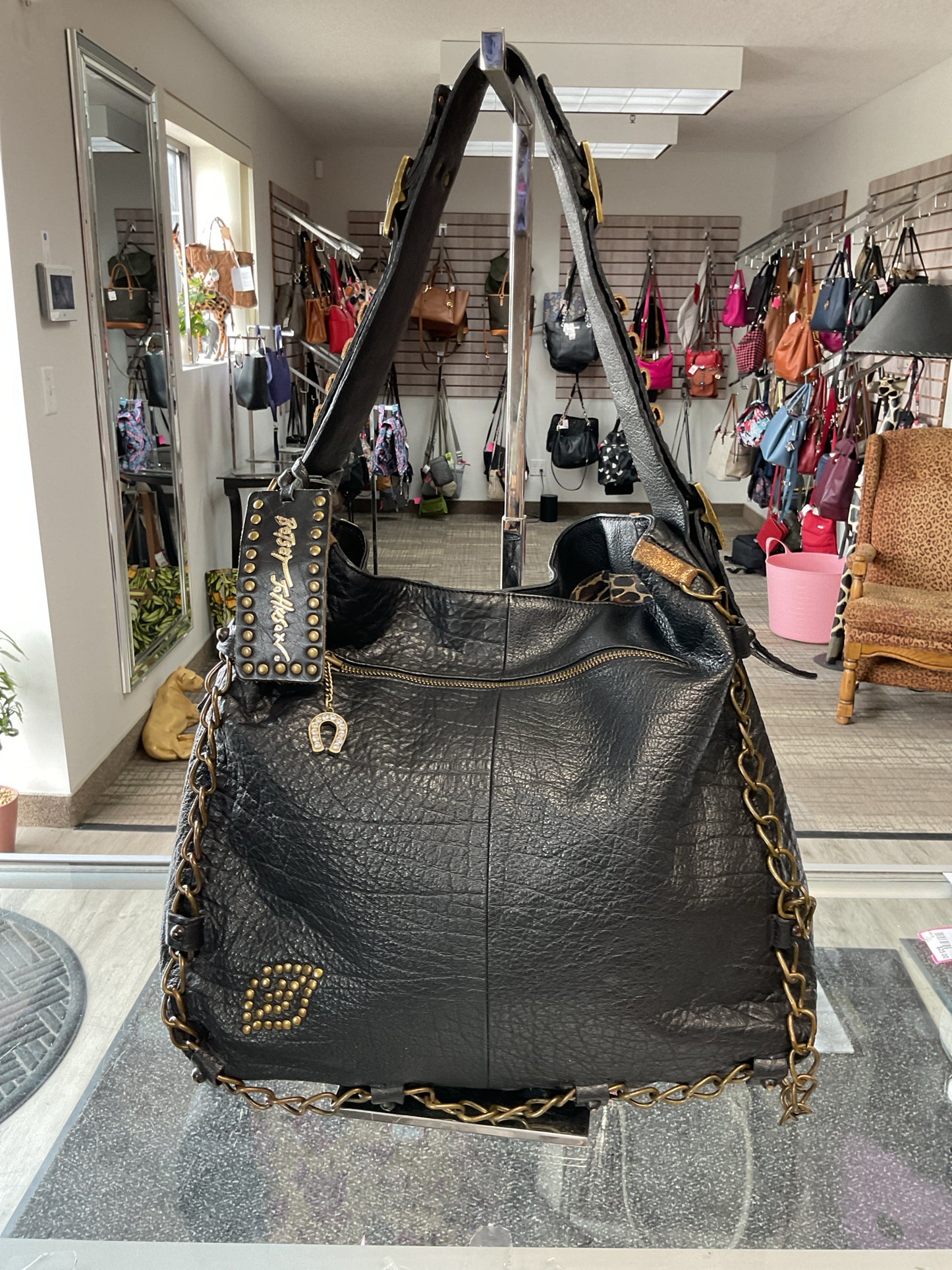 Betsey Johnson Purse Y2K vintage leather large shoulder bag