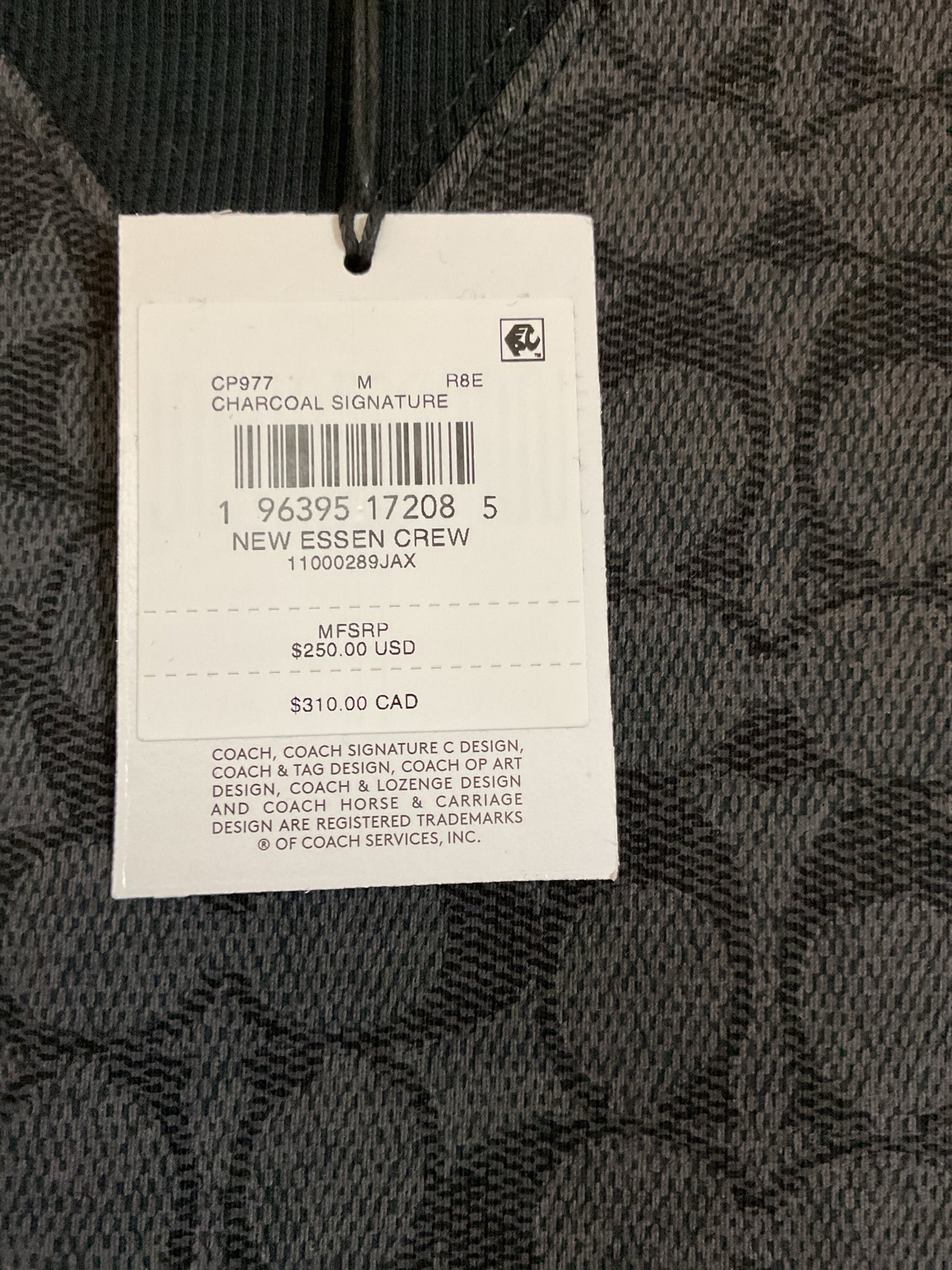 Size M coach Gray Sweatshirt NWT Essen crew