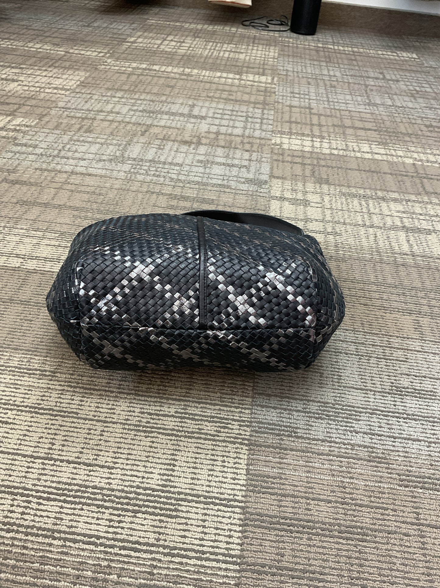 Hobo Purse Black Metallic Woven NWT large shoulder bag