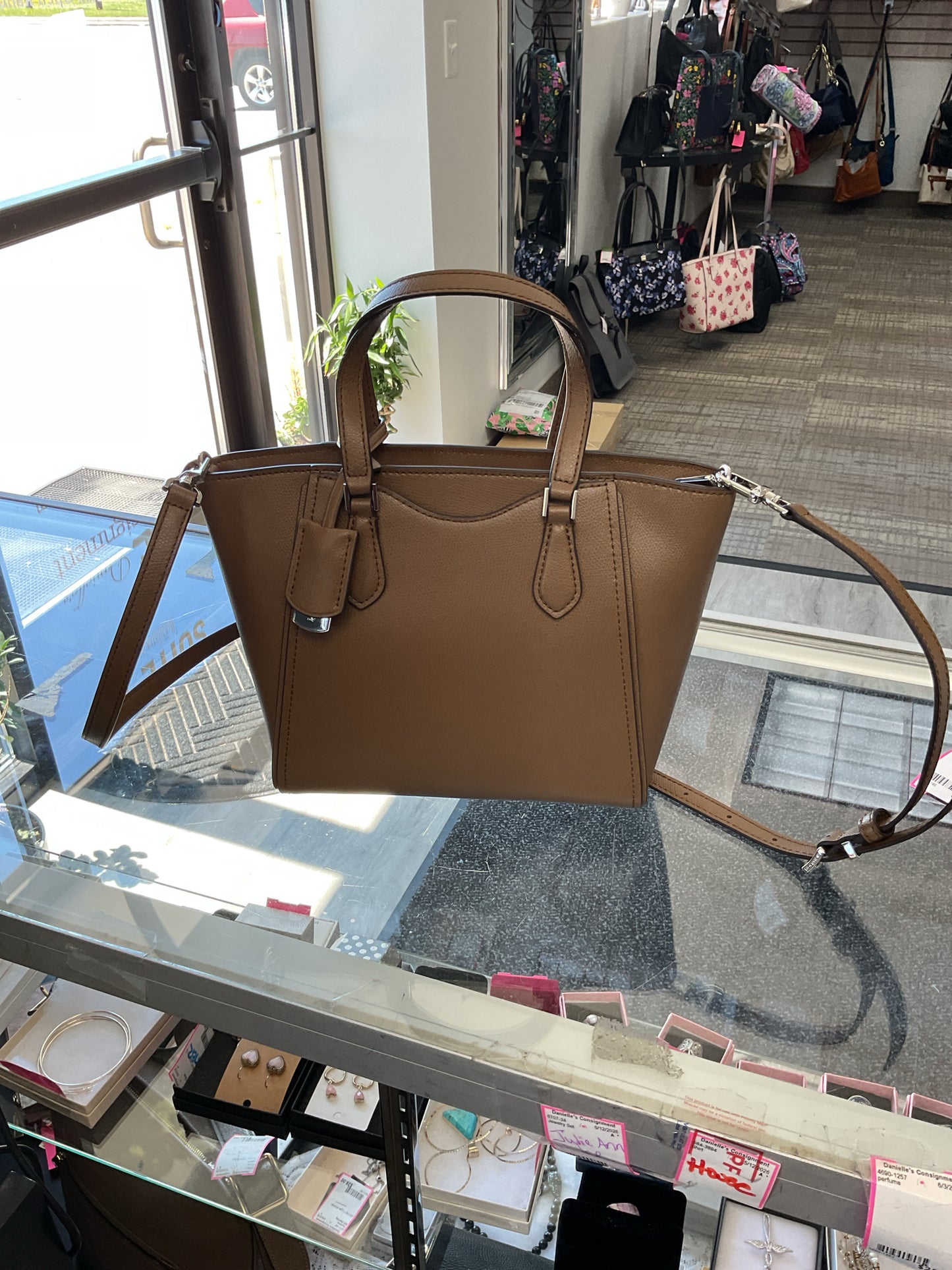 Michael Kors Purse driftwool leather NWT Taryn crossobody satchel