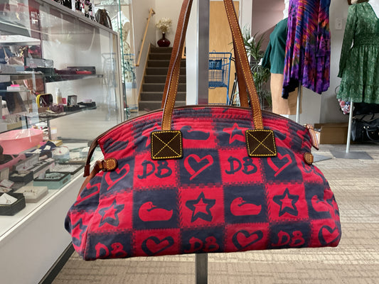 Dooney & Bourke Purse Y2K vintage large shoulder bag red stars hearts