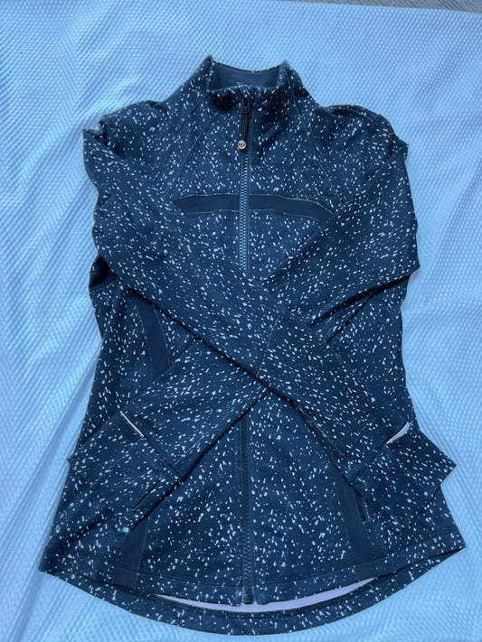 Lululemon Size 8 Black jacket Define black & white speckled