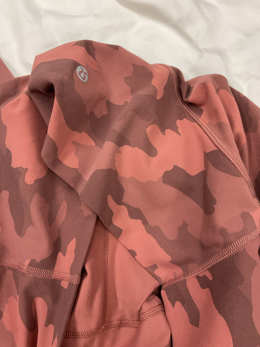 Lululemon Size 16 Mauve Shirt tank & crop leggings camo