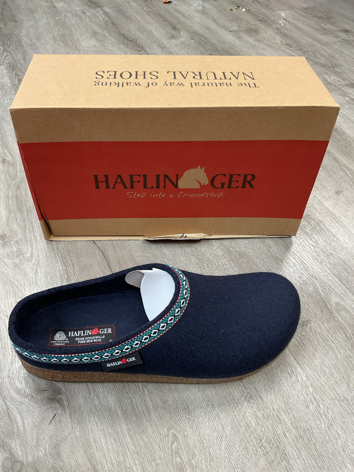 Haflinger NEW size 45 US men's 12 wool German clogs