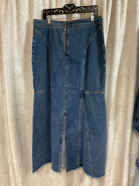 natural life Size 16 Skirt long flare denim NWT from Florida