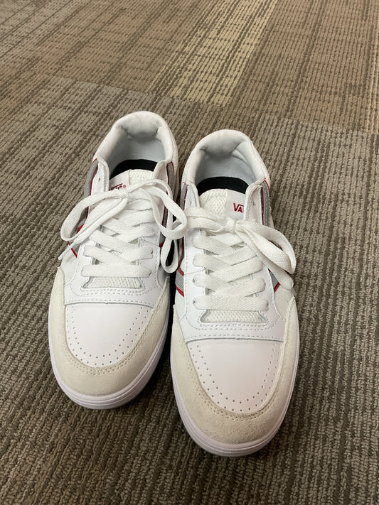 VANS 9.5 White shoes NEW Lowland CC Sport Red and white