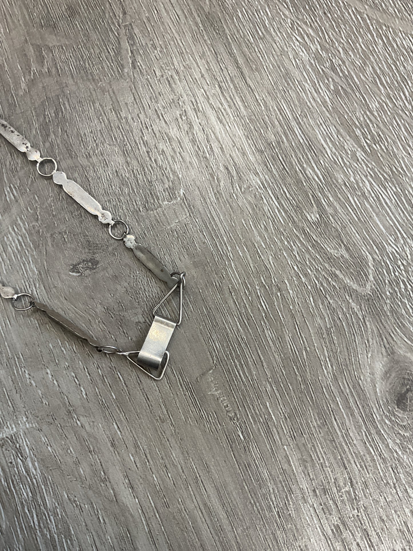 925 Sterling Necklace Mexico square abalone 18"