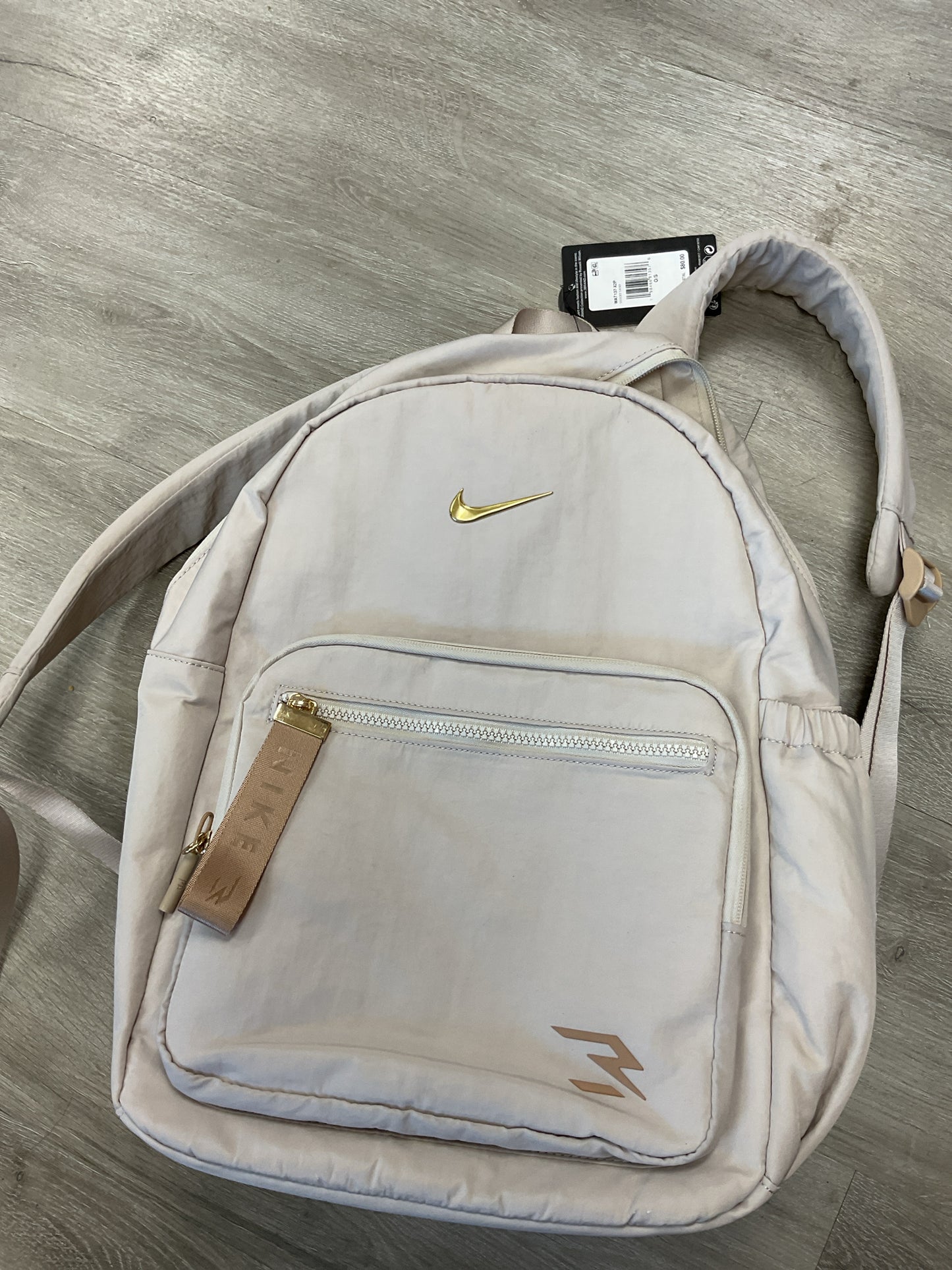 Nike Backpack NWT gold swoosh faint marks on one strap