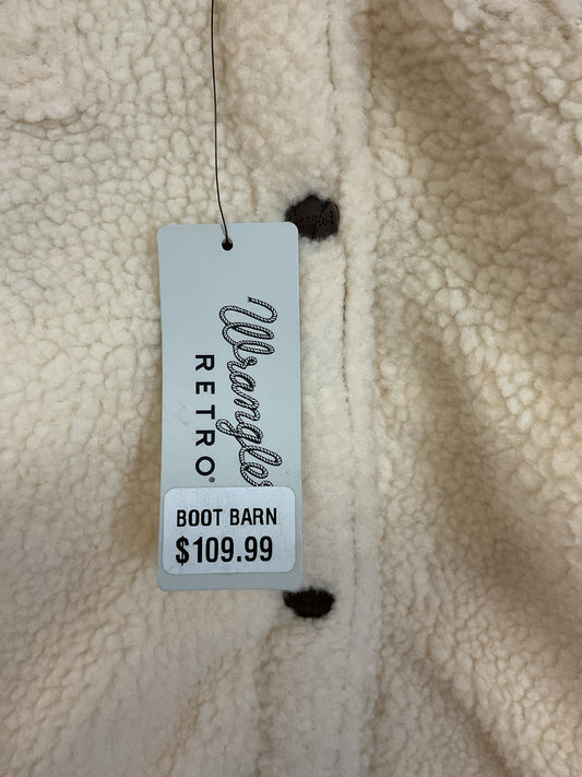 Wrangler Size L Ivory jacket snap fleece NWT