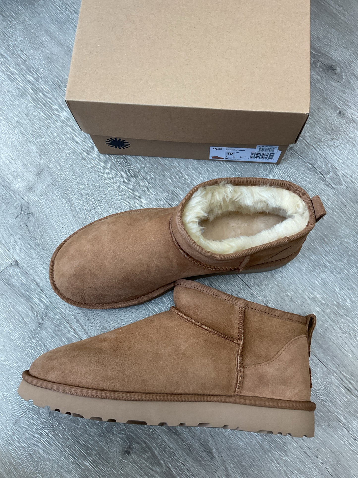 UGG 10 Tan Boots New Ultra Mini fits size