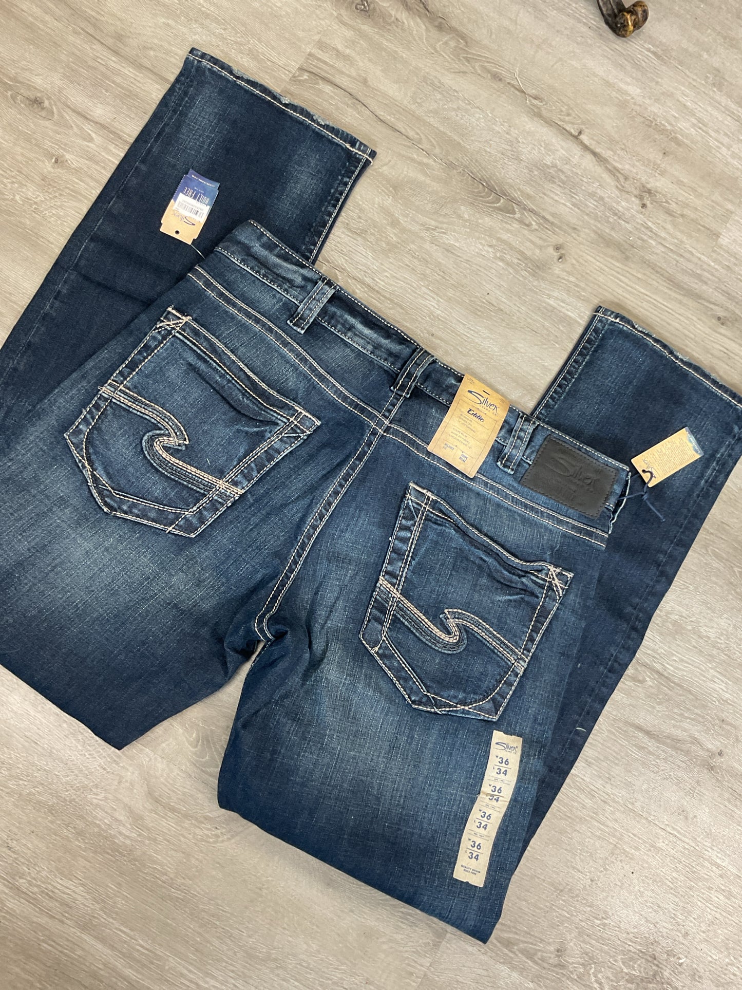 Size 36 Silver Jeans Blue Jeans Mens Eddie relaxed fit NWT 36 x 34