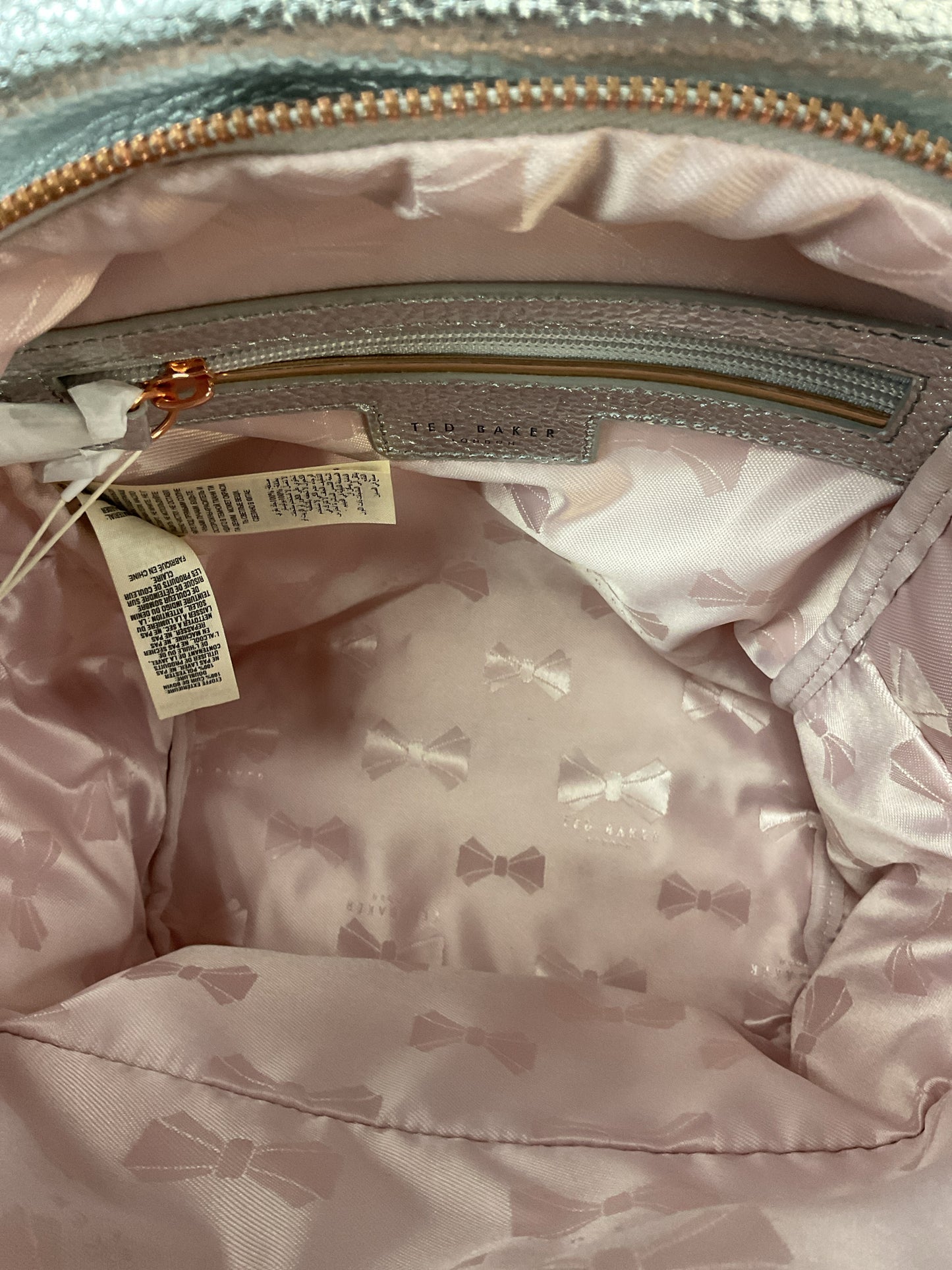 Ted Baker BackPack silver leather New