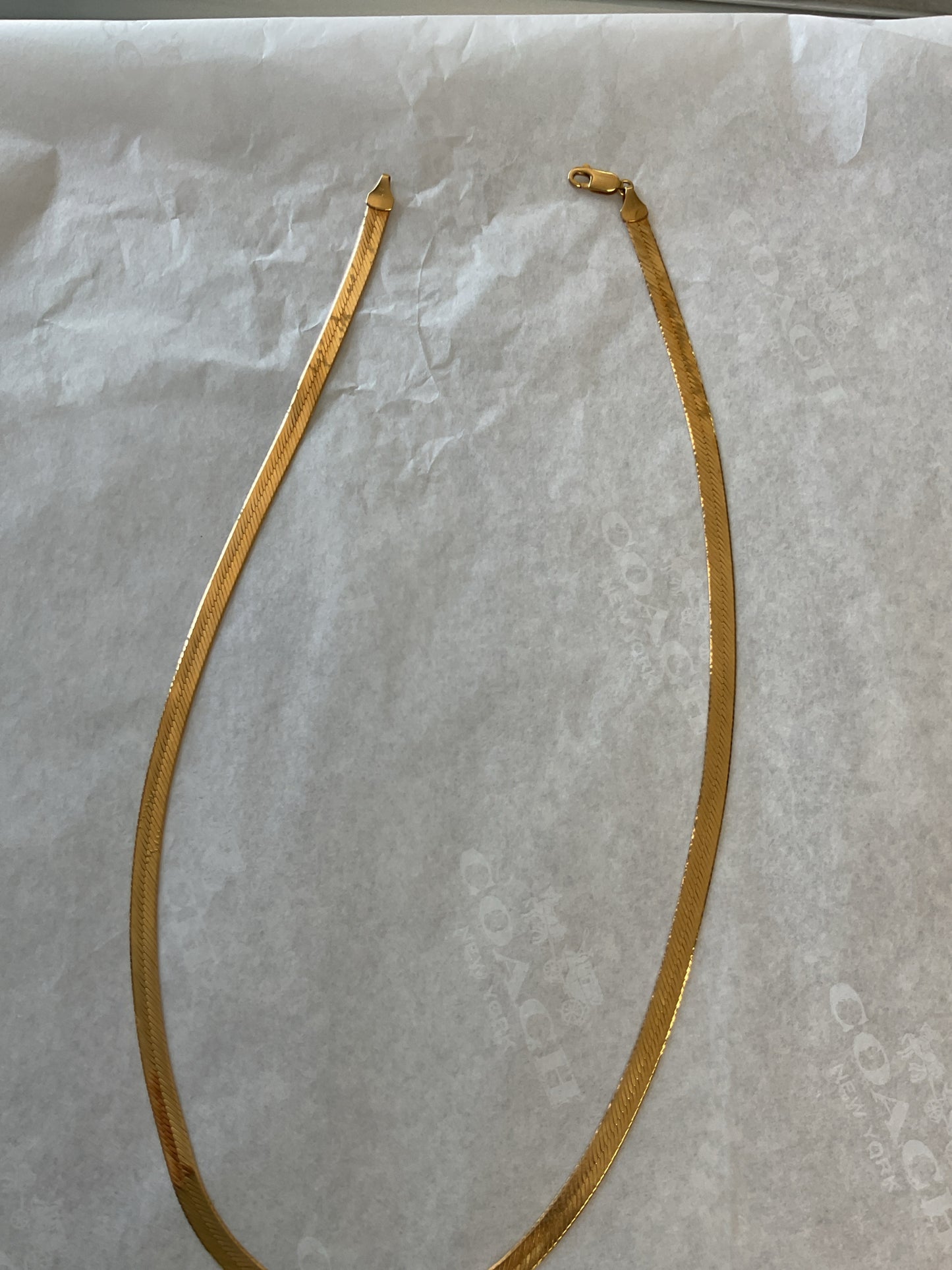 14K Necklace 19.5" herringbone 11.3g
