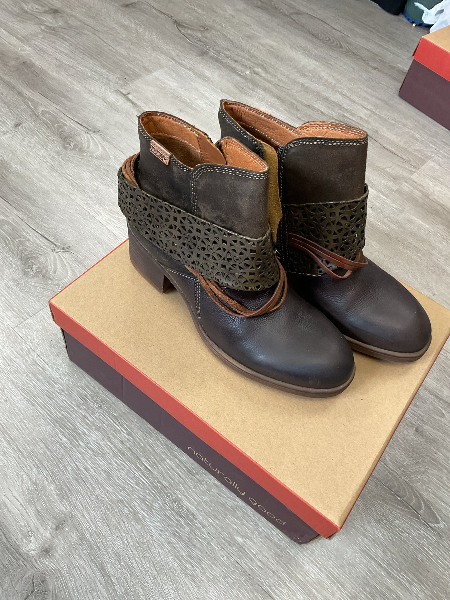 Pikolinos 9 Brown Boots New Seaweed leathe3r