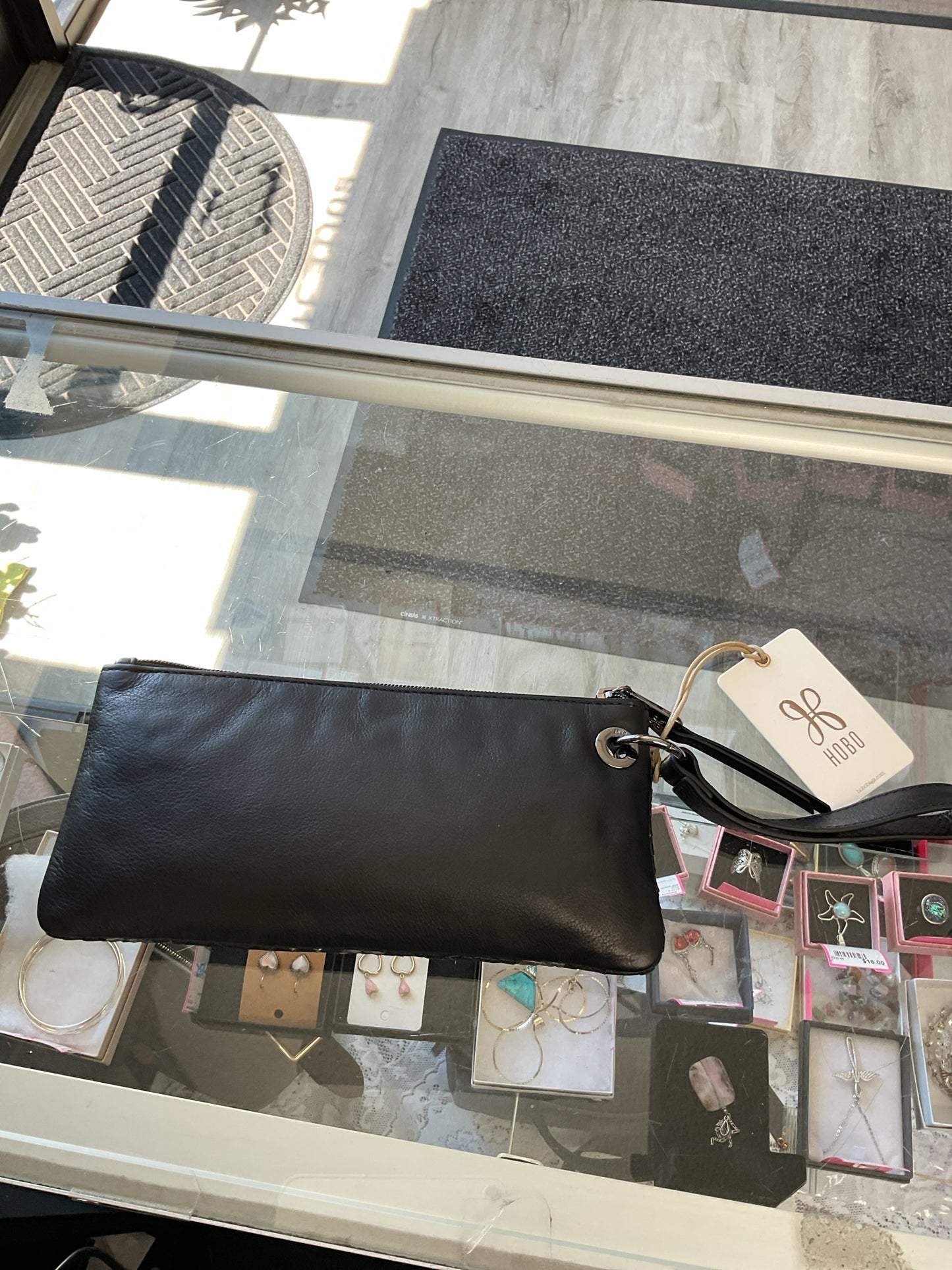 Hobo Wallet black metallic woven New!